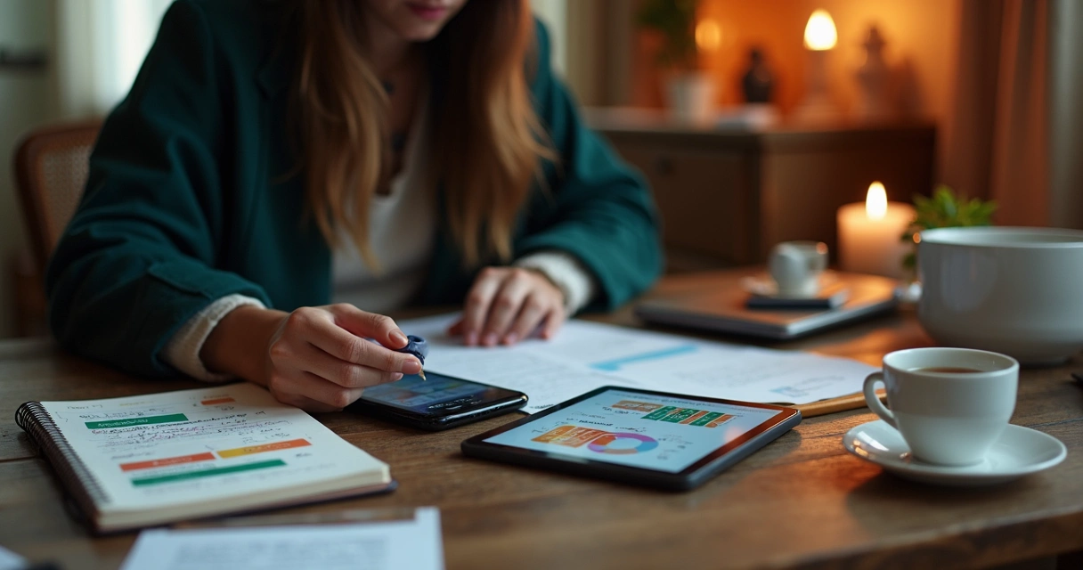 Mystic professional multitasking with charts, devices, and client messages 