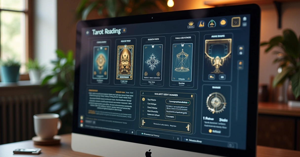 Digital dashboard for tarot readings and notes 