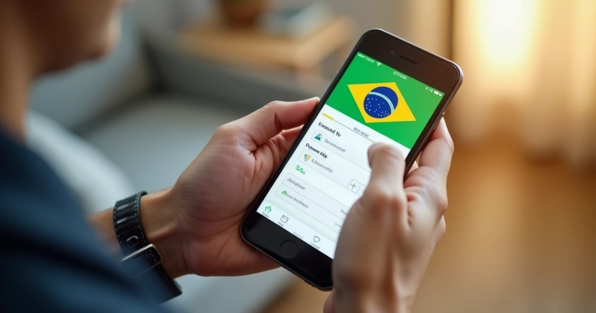 Pessoa cadastrando dados em aplicativo para nanoempreendedor 