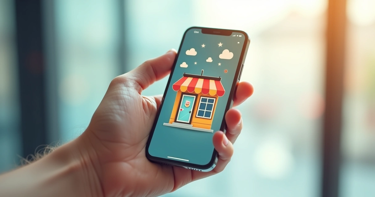 Usuário navegando em site de PME pelo celular com carregamento rápido
