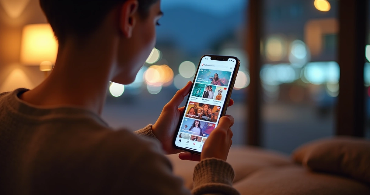 Person using a smartphone navigating between different screens of short videos, with logos of YouTube Shorts, Instagram Reels, and TikTok visible