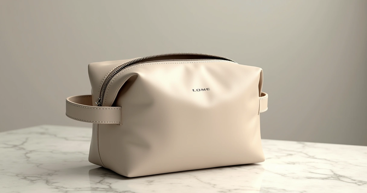 Necessaire personalizada e moderna com logo discreto 