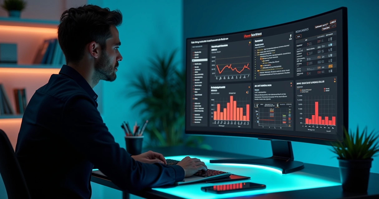 Marketing manager reviewing negative AI responses on a reputation monitoring dashboard 