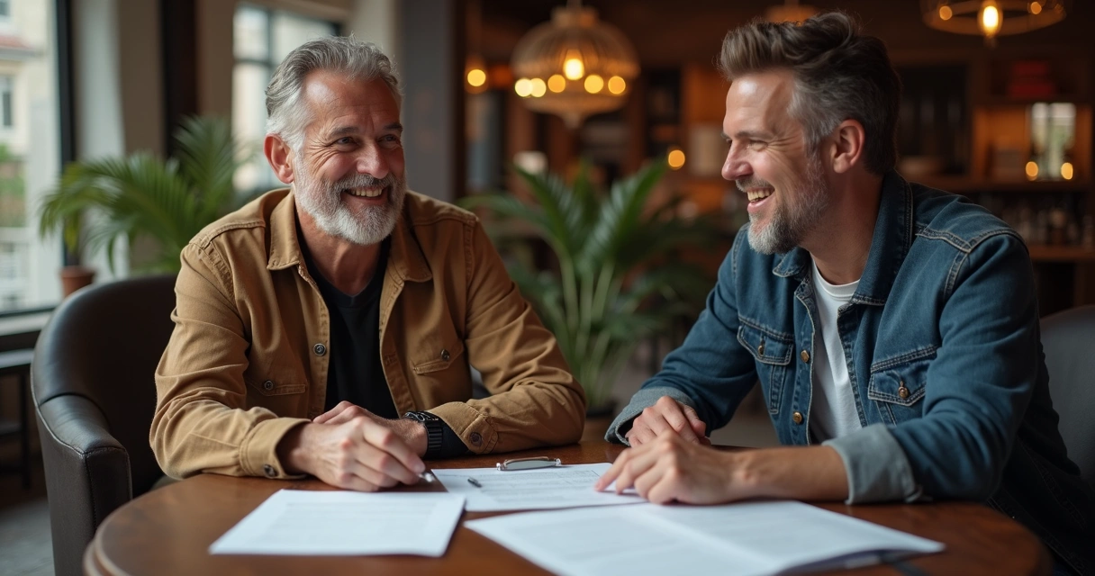 Pessoa negociando com artista para evento