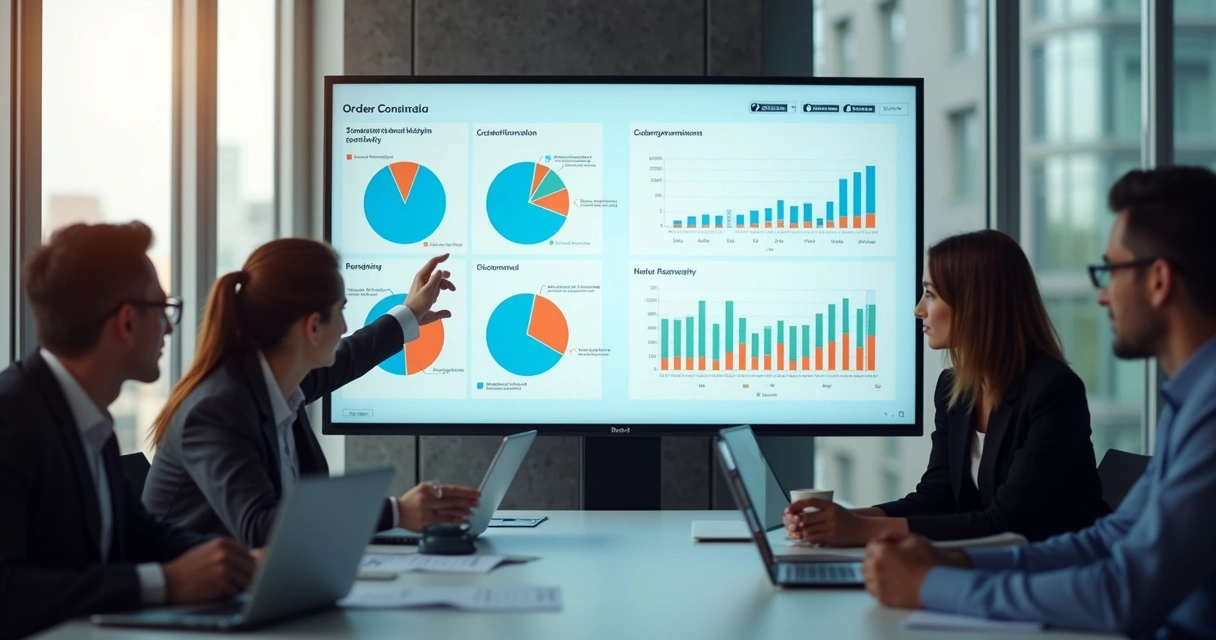Painel mostrando negociações e volumes em compras colaborativas