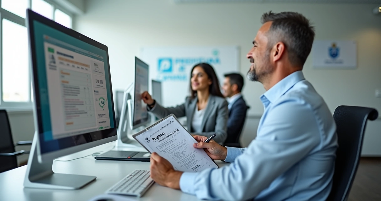 Morador de Paulínia negociando dívidas municipais em atendimento na prefeitura 