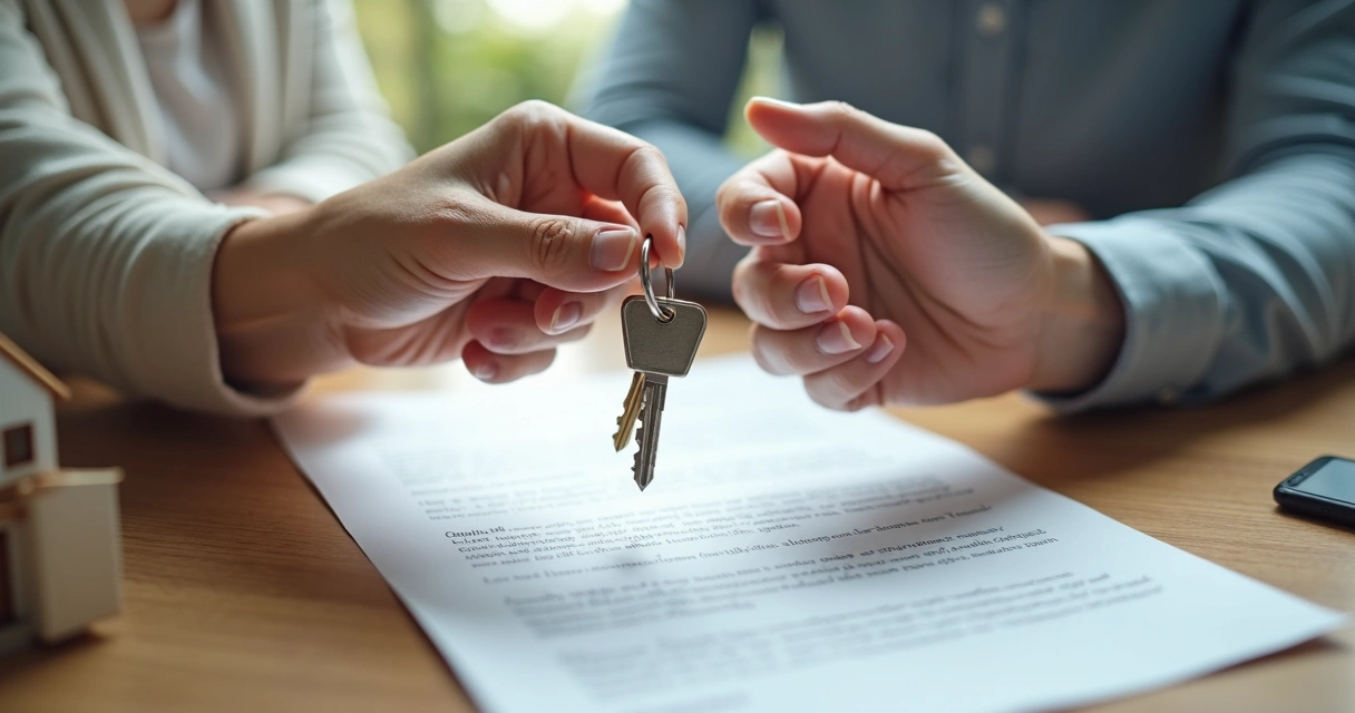 Duas pessoas firmando acordo imobiliário sem registro formal