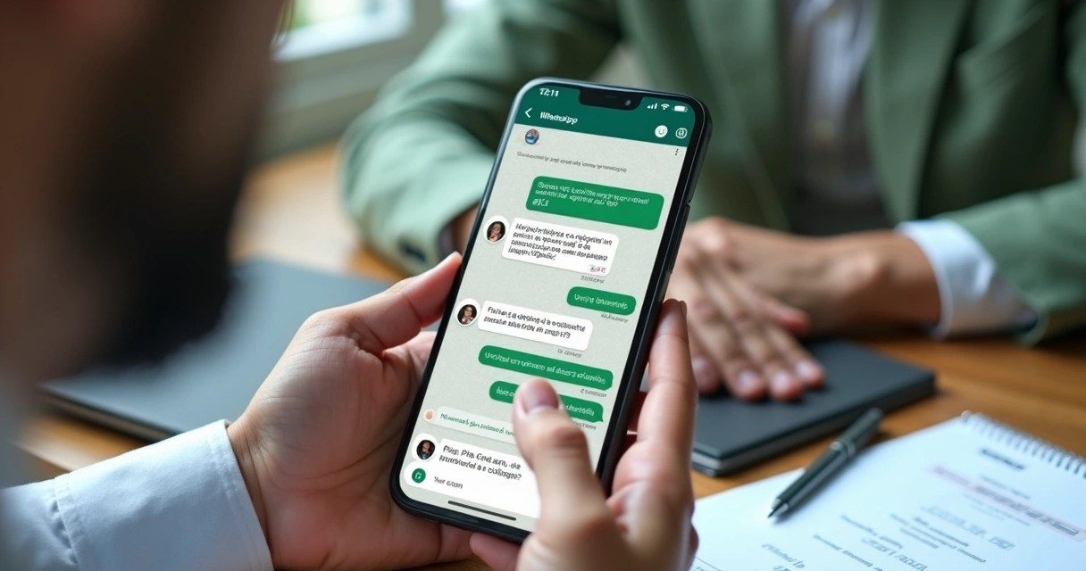 Negociação de dívida por WhatsApp com pagamento via Pix no celular 