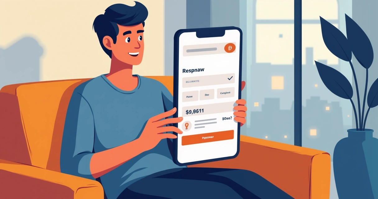 Cliente negociando pagamento de boleto pelo smartphone 
