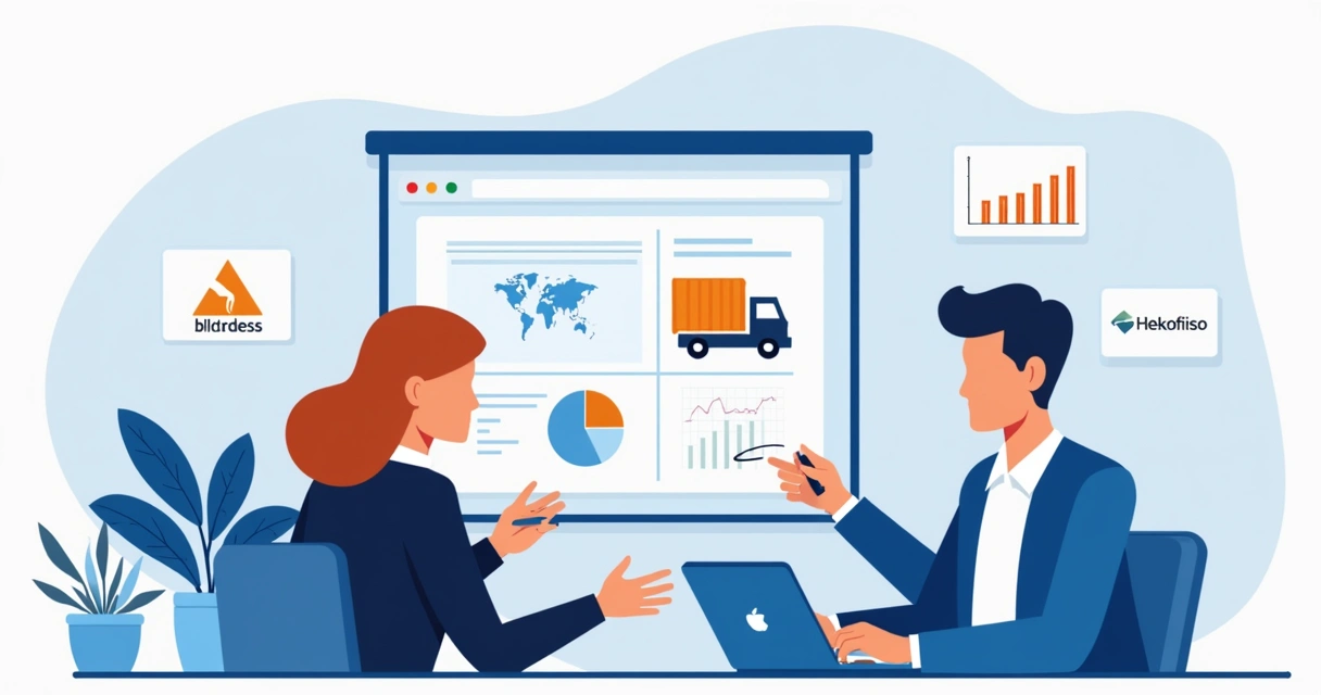 Negociação digital com provedor de materiais 