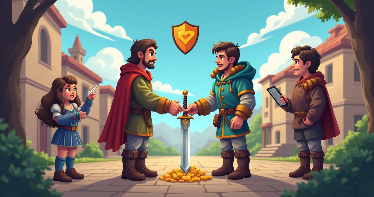 Jogadores do Tibia negociando com segurança em um canal de trade 