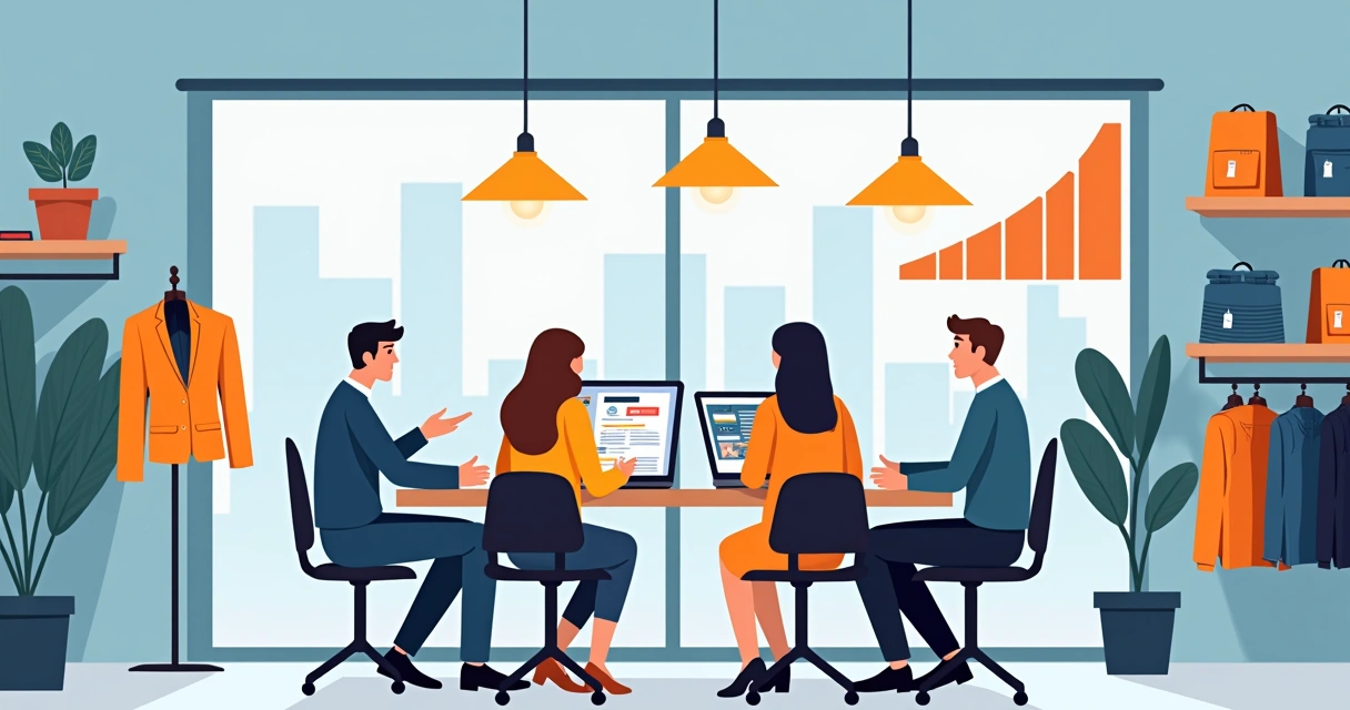 Pequeno negócio brasileiro com equipe reunida 