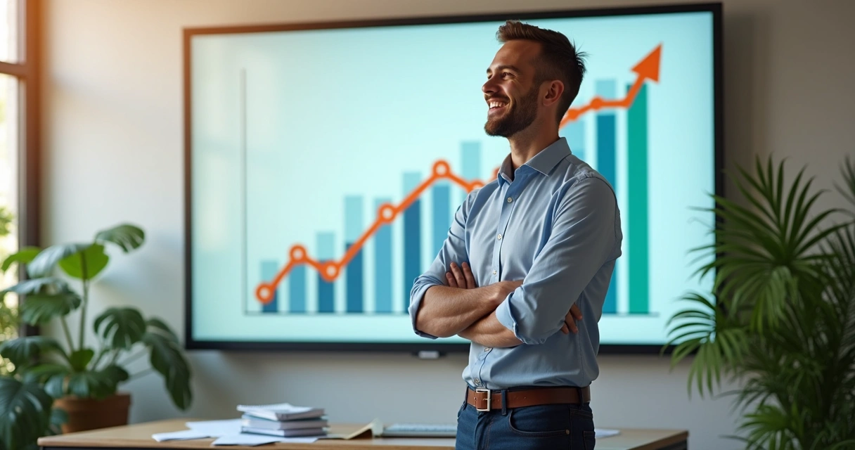 Empreendedor sorrindo mostrando crescimento após adaptação tributária 