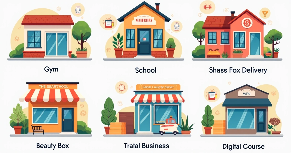 Negócios variados com cobranças recorrentes