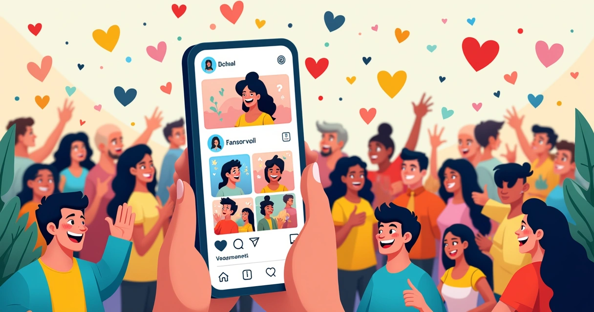 Perfil digital com muitos seguidores brasileiros interagindo 