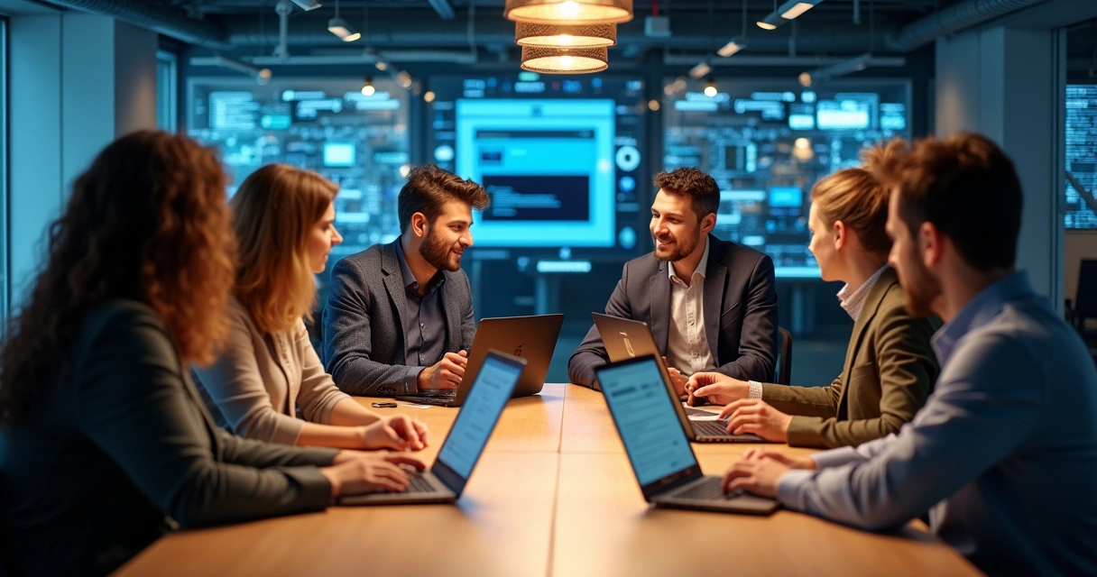 Cybersecurity professionals networking with startup founders 