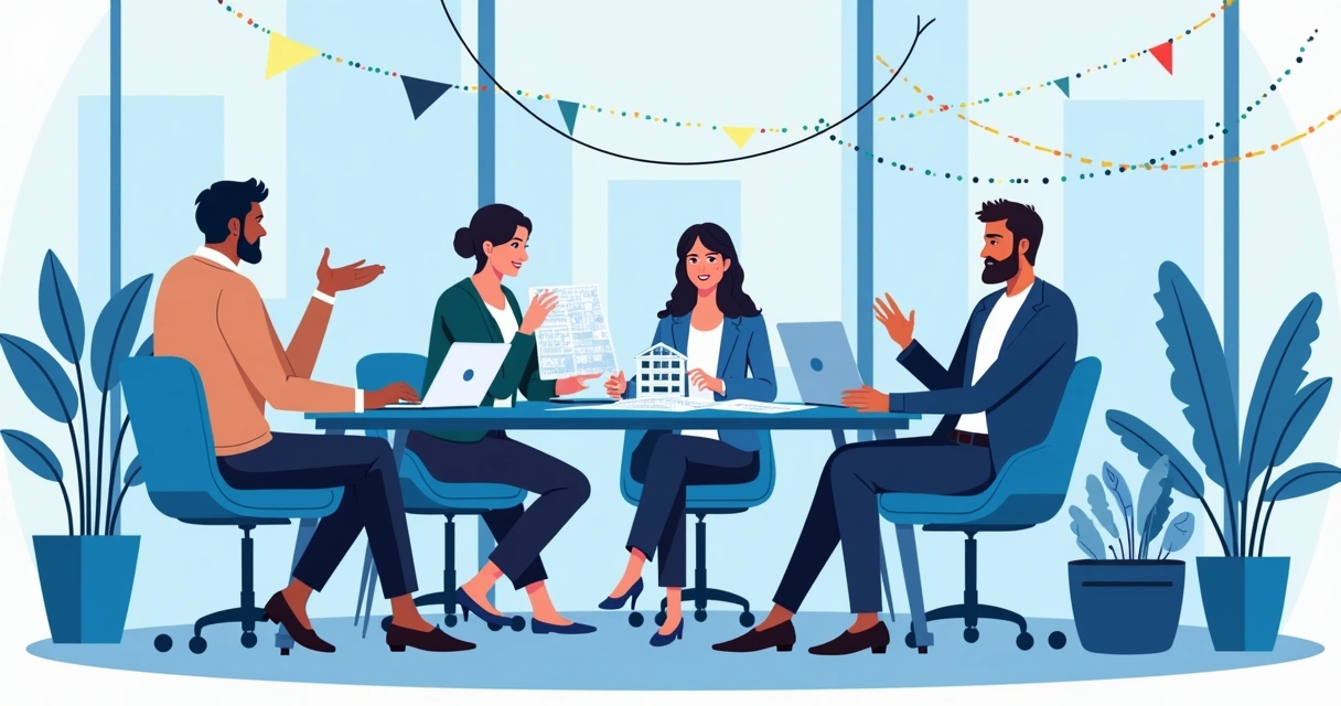 Networking entre corretores internacionais em reunião sobre imóveis em Orlando 
