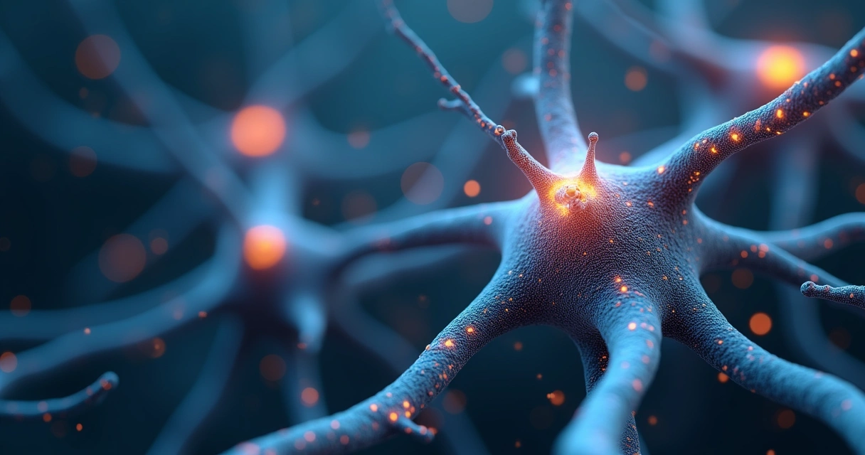 Neural network illustration showing memory circuits being updated 