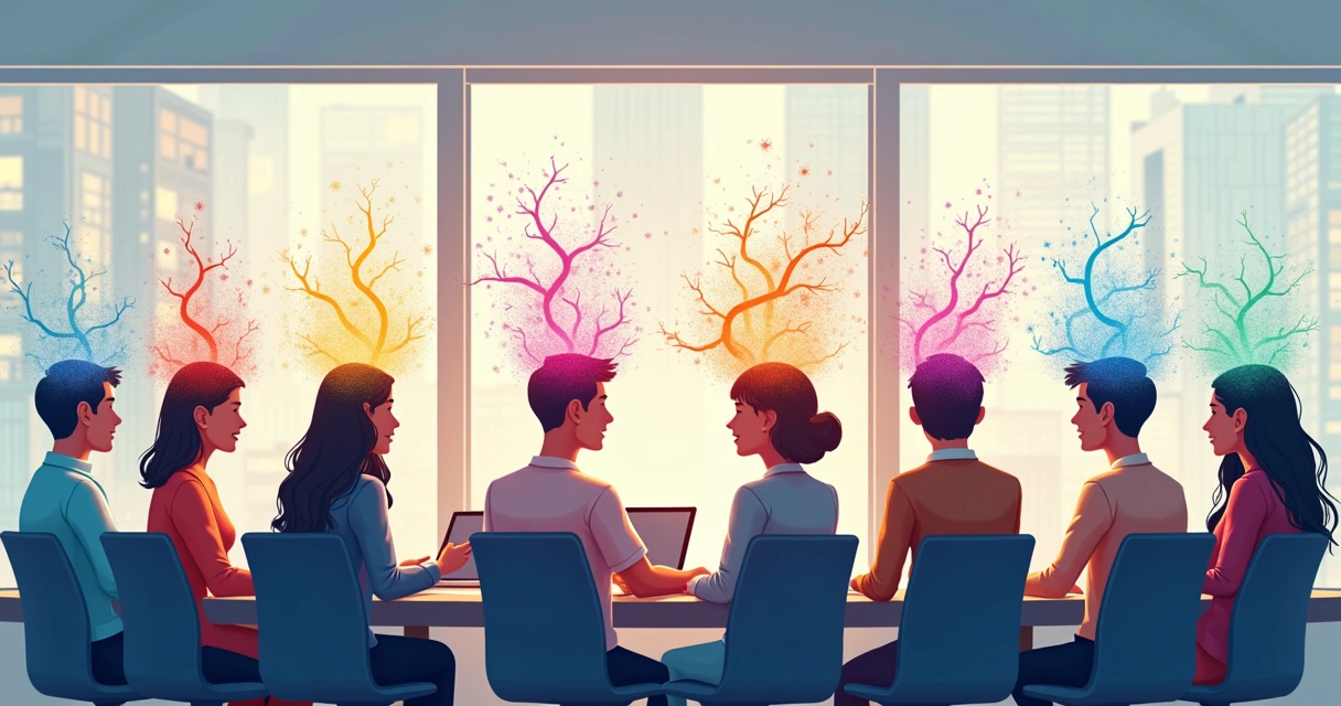 Diversidade de pessoas em ambiente de trabalho moderno 