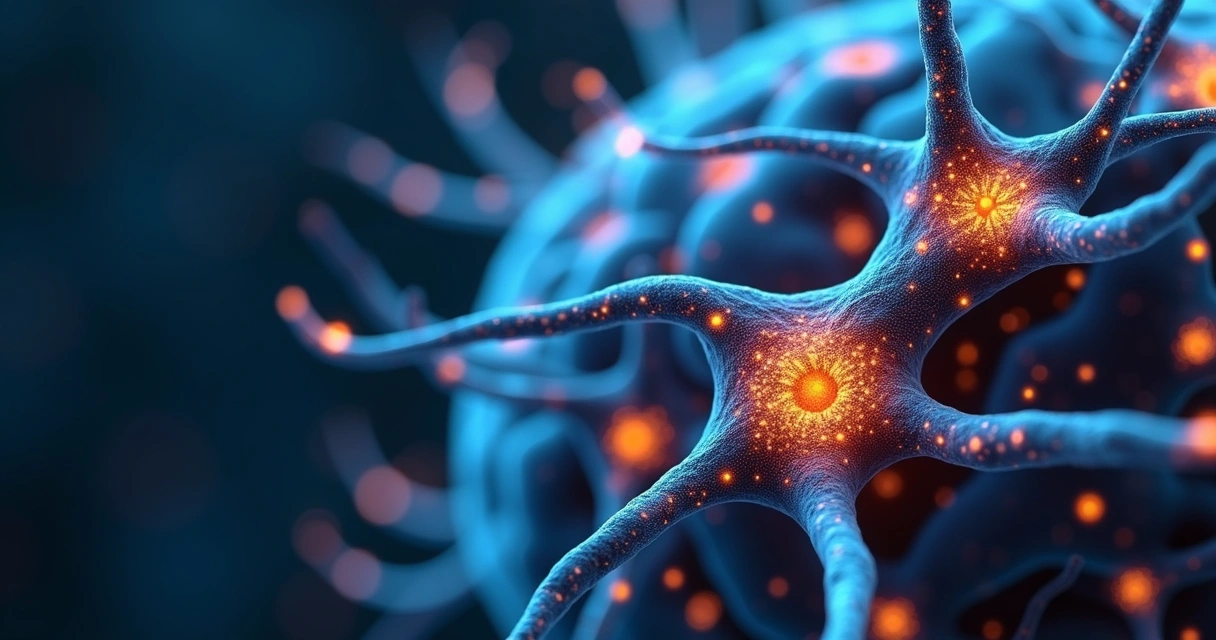 Conexões de neurônios no cérebro vistas de perto 