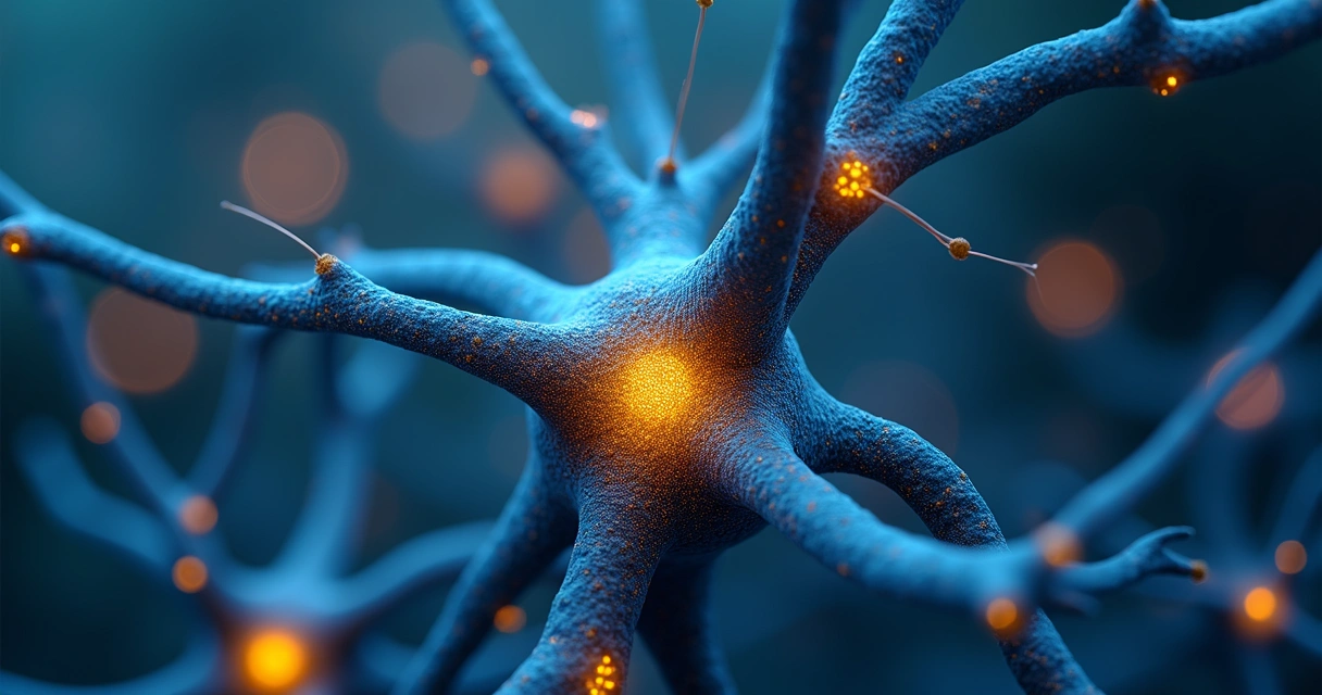 Neurônios conectados em imagem artística representando ocitocina 