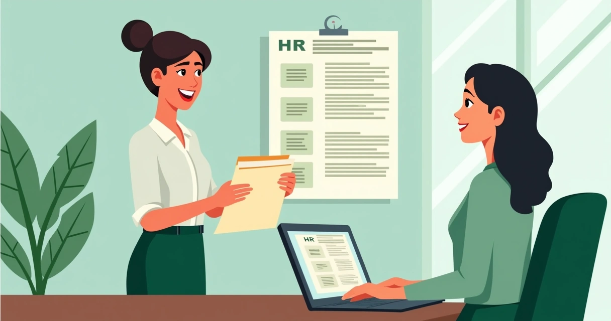 Onboarding new employee paperwork session 