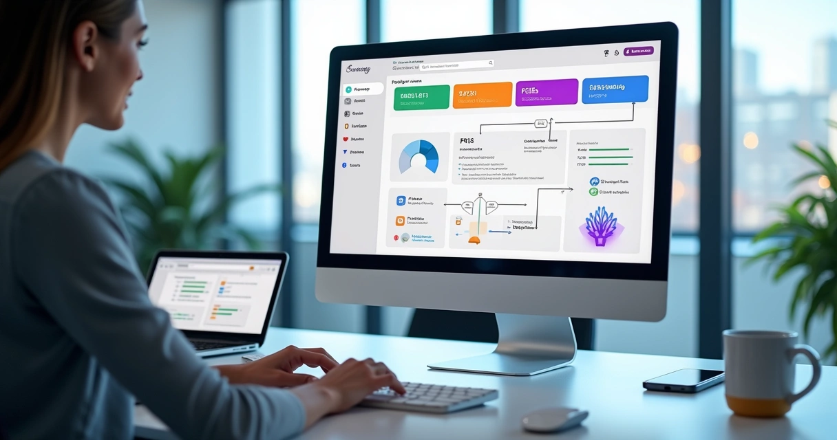 Painel de marketing digital com newsletter automatizada segmentando públicos 