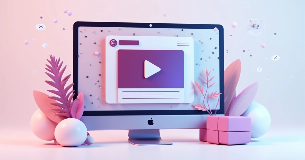 Tela de newsletter com vídeo curto embutido