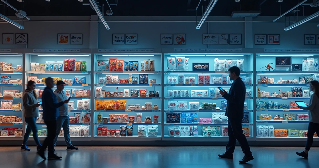 Vitrine digital com produtos de nicho em um marketplace
