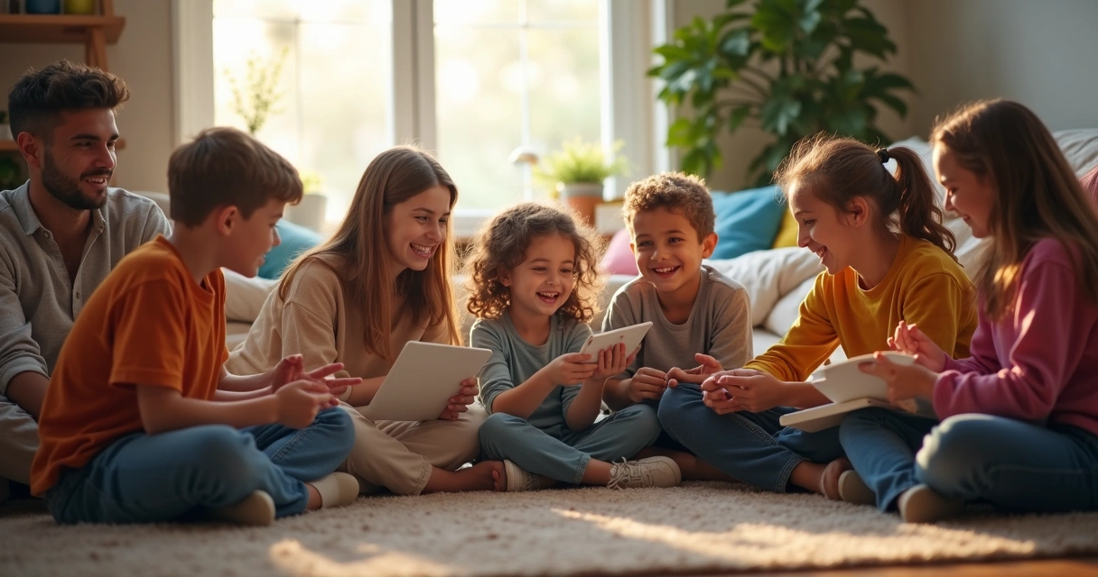 Niños conversando sobre la película que vieron