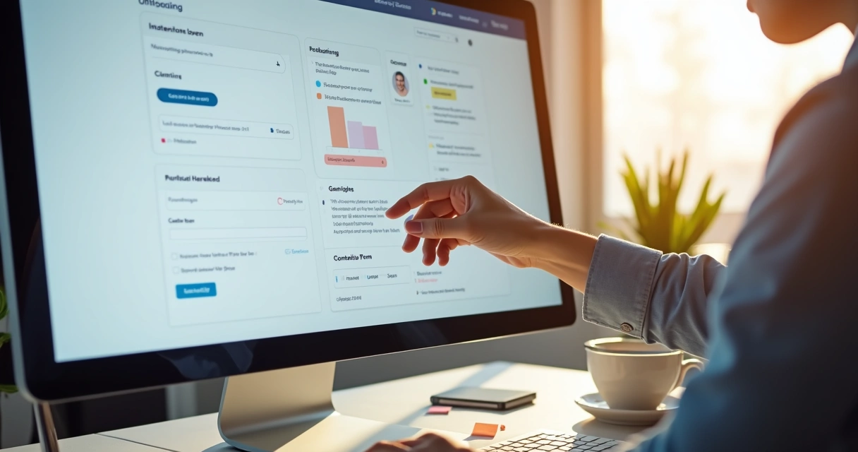 Web app builder interface with a generated dashboard and form 