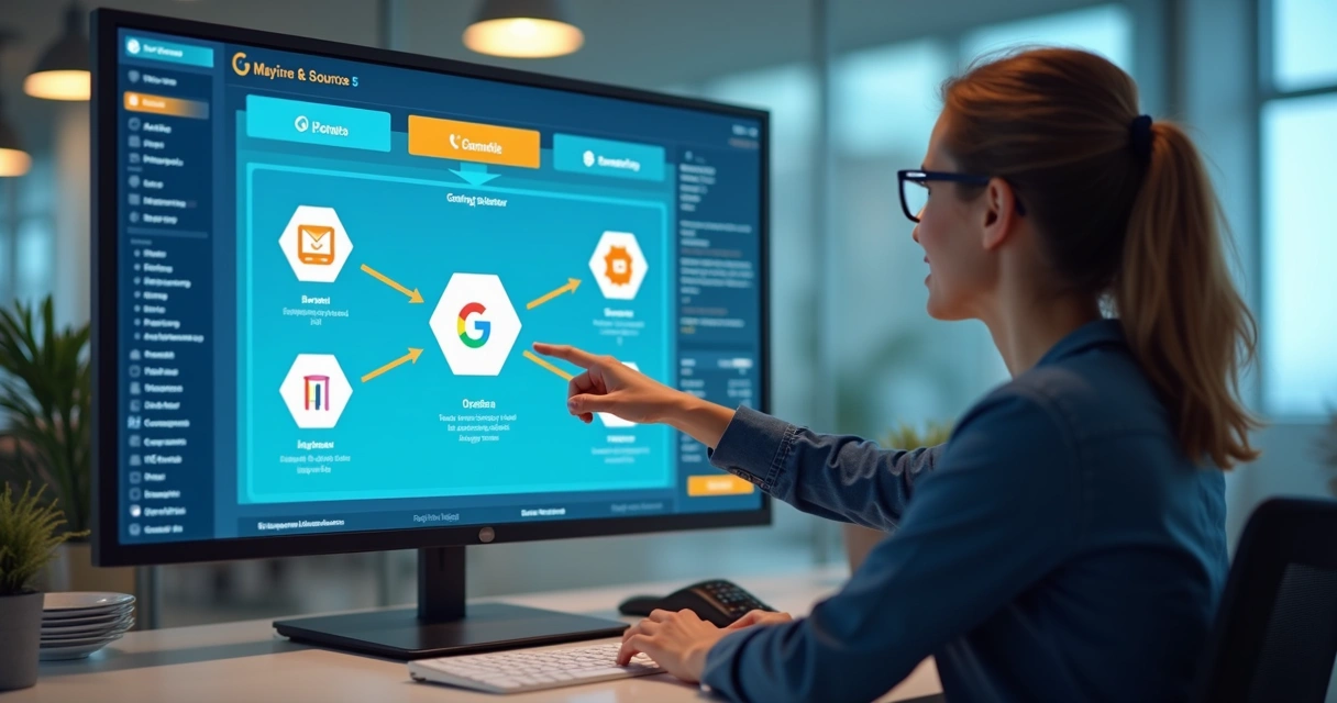 User setting up no-code app data connection 