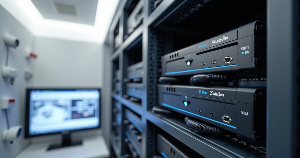 Nobreak Intelbras instalado em sala de equipamentos de segurança eletrônica