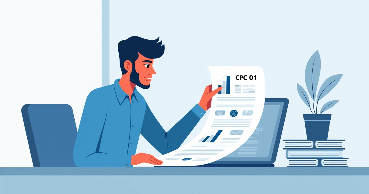 Resumo visual do CPC 01 destacando ativos e cálculos contábeis