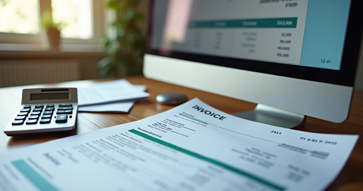 Nota fiscal eletrônica aberta em tela de computador 