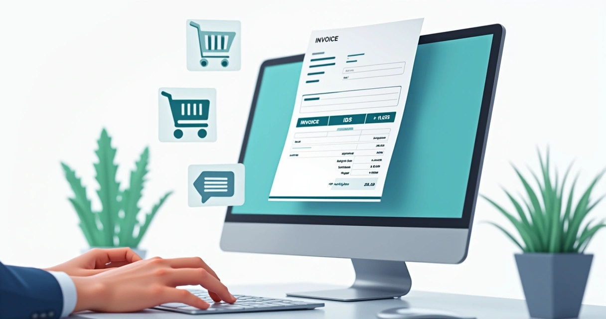 Nota fiscal digital sendo preenchida com destaque para impostos 