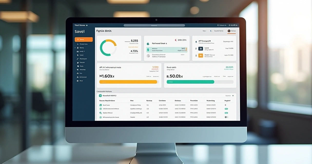 Painel de emissão de notas fiscais com marca personalizada SaaS