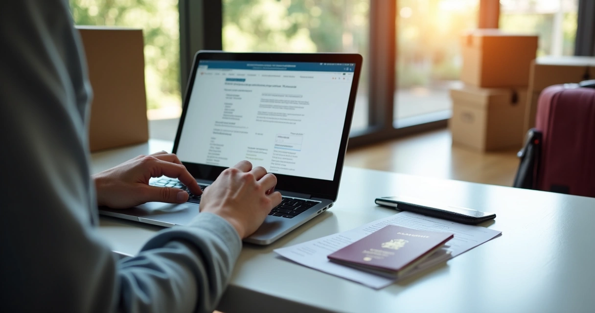 Pessoa usando notebook preenchendo formulário online da Receita Federal 