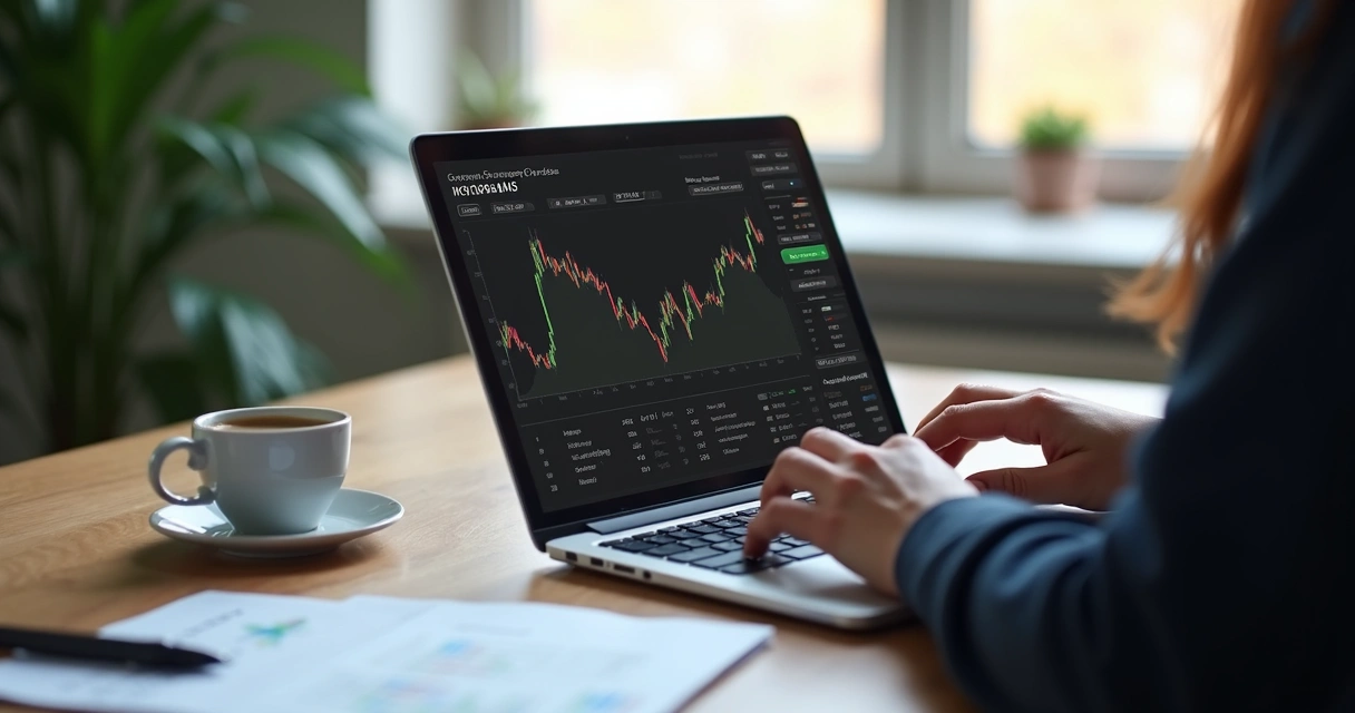 Pessoa usando notebook para investir em títulos do Tesouro Direto 