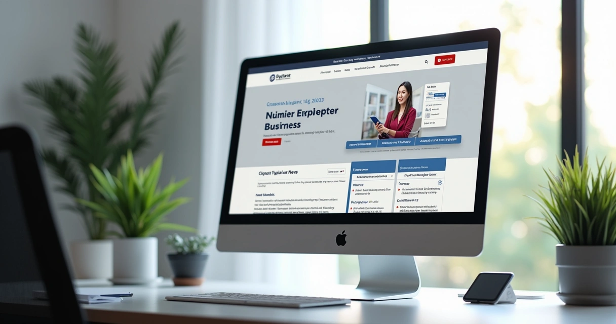 Tela de computador exibindo notícias legislativas atualizadas 