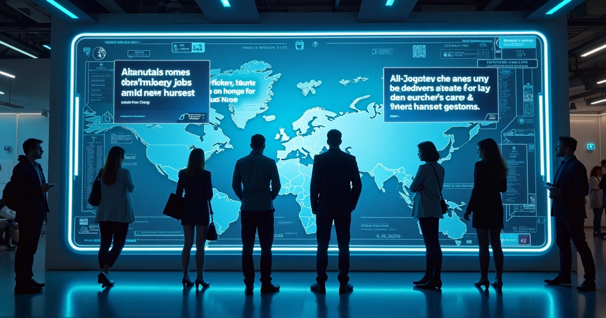 Painel mostrando notícias tecnológicas em destaque do setor de IA 