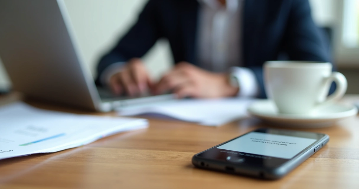 Celular mostra notificação automática de cobrança para cliente empresariado