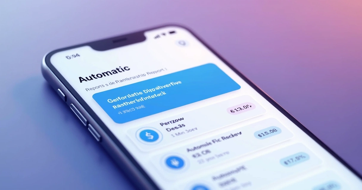 Notificação automática em tela de celular sobre relatório de parceria 