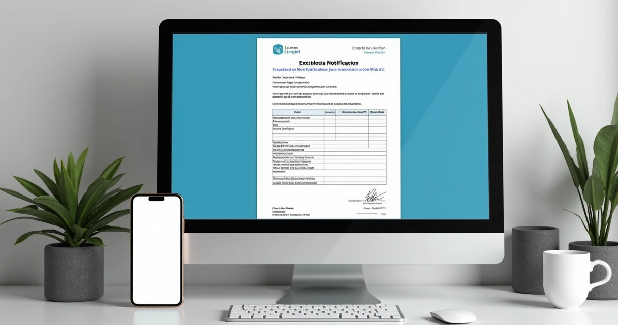 Modelo digital de carta de notificação extrajudicial