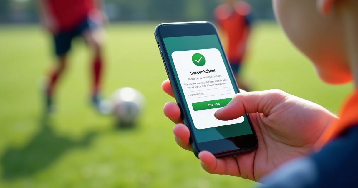 Notificação de cobrança de mensalidade no celular do responsável