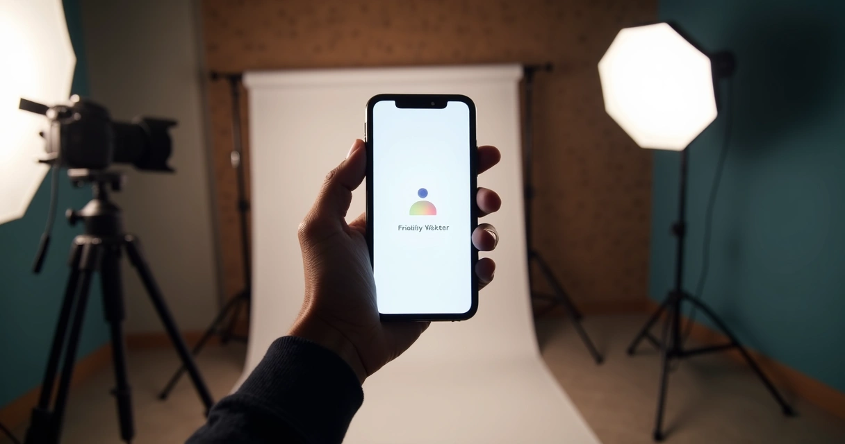 Celular com notificação de lembrete fotográfico 