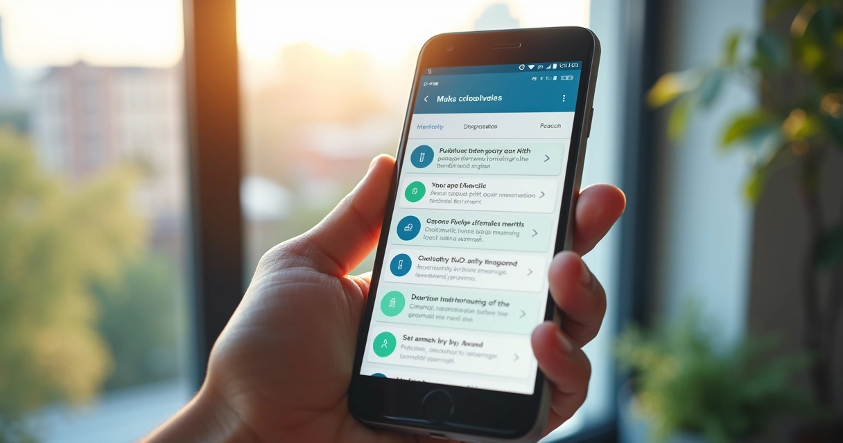 Tela de aplicativo de condomínio mostrando notificações push 
