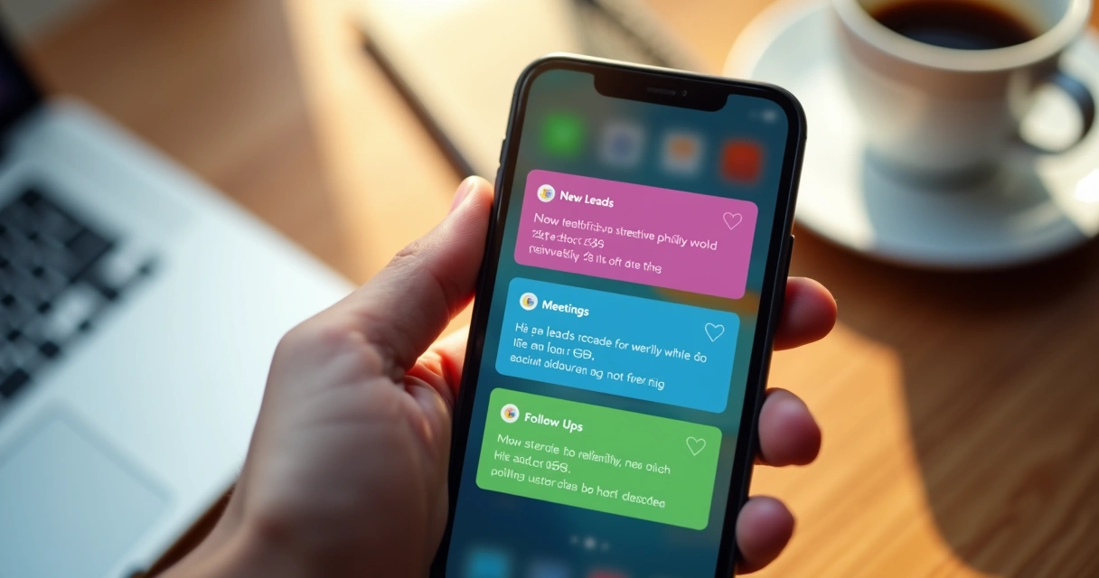 Notificação em smartphone de vendedor 