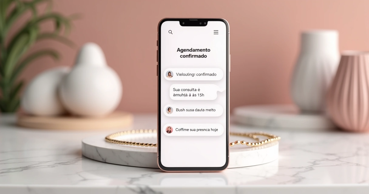 Notificações de lembretes de consulta em smartphone 