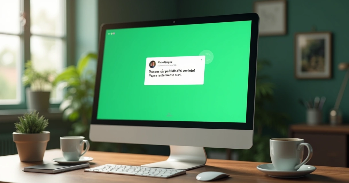 Cliente recebendo mensagem automatizada no WhatsApp após uma compra 